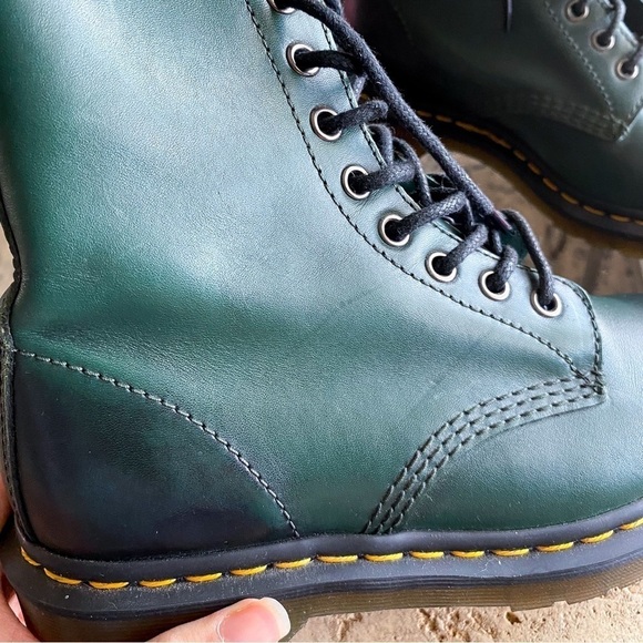 Dr. Martens Boot 1460 Pascal Leather Gradient Green Antique Temperley 6 GUC - Picture 4 of 13